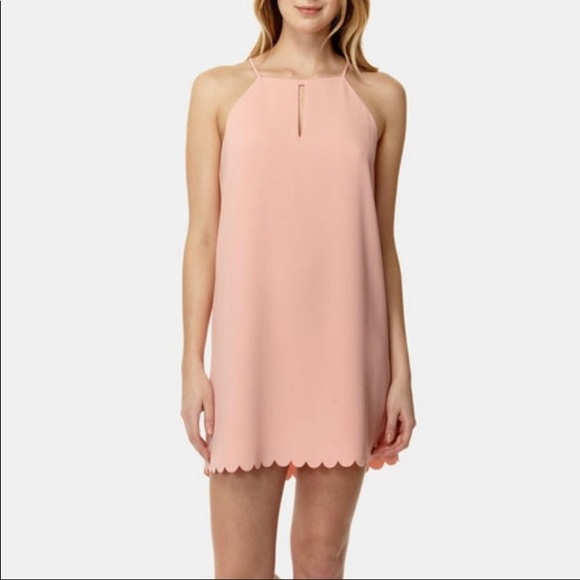 cooper & ella Dresses & Skirts - Cooper & Ella scallop bottom dress salmon sz med